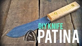 DIY KNIFE PATINA TUTORIAL [upl. by Ainorev]