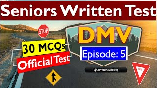 DMV Practice Test 2024 For Seniors Renewal Written Test Exam [upl. by Ahsyla]