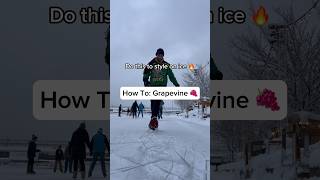 How To Grapevine On Ice 🔥🥶 iceskating figureskating holidayswithshorts shorts [upl. by Aicia]