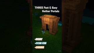 3 EASY Nether Portals You Could Make [upl. by Biernat]