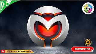 3D M Logo Design in Corel  Tools Hacker Graphix [upl. by Offen]