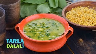 Arhar ki Dal with Spinach Punjabi Toovar Aur Palak Ki Dal Recipe by Tarla Dalal [upl. by Aruam]