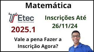 VESTIBULINHO ETEC 20251 DEIXOU PARA ÚLTIMA HORA FAÇA O SEGUINTE [upl. by Antrim872]