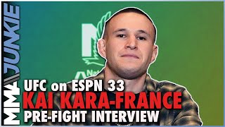 Kai Kara France hopes a win over Askar Askarov get him next title shot  UFC on ESPN 33 [upl. by Lleira]