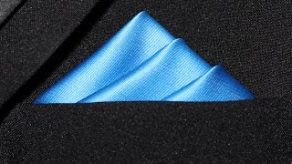 How To Fold a Pocket Square  Three Stairs Fold [upl. by Sudnor]