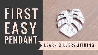 HOW TO MAKE A PENDANT  list of tools Silversmithing for beginners Basic jewelry making techniques [upl. by Yecram]