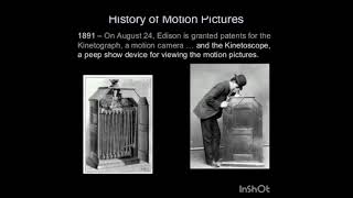 History Of Motion Picture August 24th 2024 133rd Anniversary Of Edision Kinetoscope August 24 1891 [upl. by Hirst185]