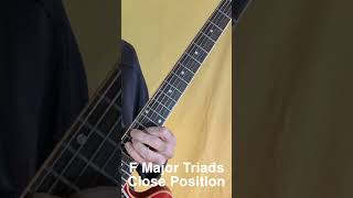 F Major Triad Drill  Close Position guitar guitarpractice jazz chords [upl. by Atahs970]