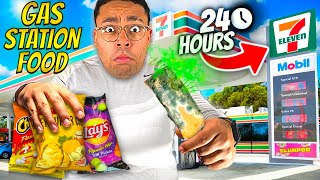 Eating ONLY Gas Station Foods for 24 HOURS [upl. by Enomis]