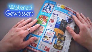 ASMR GEWÄSSERTES ALDI PROSPEKT 💧 SUPER CRINKLY WATERED LEAFLET 💫 GEFLÜSTERT WHISPERED [upl. by Ezequiel]