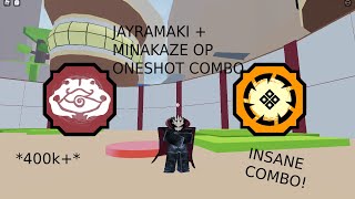 JAYRAMAKI  MINAKAZE OP ONESHOT COMBO  Shindo Life Roblox [upl. by Hayalat108]