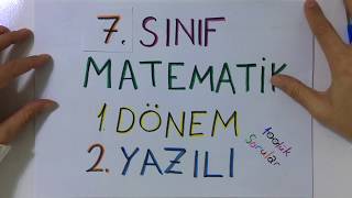 7Sınıf MATEMATİK 1 Dönem 2 Yazılı [upl. by Nivram]