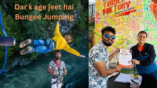 Rishikesh Bungee Jumping  Dar k age jeet hai  Thrill Factory 🤸‍♂️✌ [upl. by Ahseym]