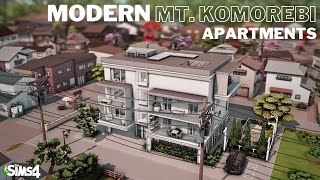 Modern Apartments in Mt Komorebi  NoCC  Stop Motion Build  The Sims 4 For Rent [upl. by Lena]