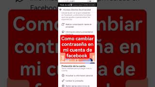 como cambiar de contraseña en mi cuenta de facebook [upl. by Lednew375]