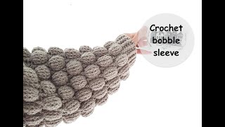 crochet sleeve bobblestitch [upl. by Nazus]