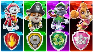 Paw Patrol Team Ryder 🎶🎶Marshall 🆚 Rubble 🆚 Rocky 🆚 Skye 🚀Tiles Hop EDM Rush 🥳🎉 [upl. by Driscoll]