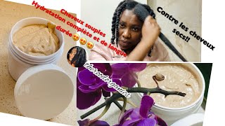 🌿23DIY CRÈME HYDRATANTE AU GEL DE LIN ET À L’HIBISCUS Hydratation complète contre les cheveux sec [upl. by Fifi124]