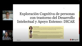 Exploración Cognitiva de personas con trastorno del Desarrollo Intelectual y Apoyo Extenso DICAE [upl. by Rammaj852]