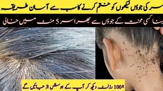 sir ki Juon Or Likhon Se Nijjat Anti Lice Treatment At homeHow to get rid of head lice [upl. by Einahpetse]