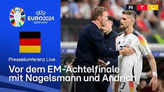 🔴LIVE PK des DFB vor dem EMAchtelfinale gegen Dänemark mit Nagelsmann und Andrich  RTL Sport [upl. by Aserej]