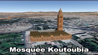 Mosquée Koutoubia  Marrakech  Maroc  lieu de culte  Maghreb  lcrAFR  Google Earth [upl. by Asalocin]