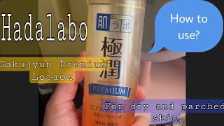 How to use Hada Labo Gokujyun Premium Lotion and its benefits  Product Review  Momshie Vlogs [upl. by Eyks]