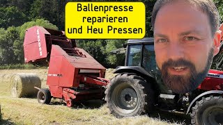 Ballenpresse reparieren und Heu Pressen [upl. by Kristianson]