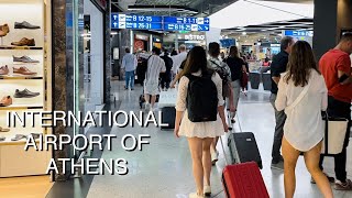 Walking at Athens International Airport  Eleftherios Venizelos  Greece  4K HDR [upl. by Boyt640]