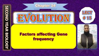 Biology Chapter 24 Evolution lecture No15 Factors affecting gene frequency [upl. by Lomasi]