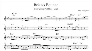 Roy Hargrove  Brians Bounce Trumpet Solo Transcription [upl. by Neyuq]