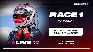 LIVE Race 1 English  2024 Spa Heat  Ligier European Series [upl. by Anaillil]