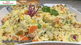 Ensalada Rusa Con Pollo Receta Deliciosa [upl. by Couchman]