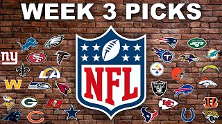 NFL Week 3 Picks 2021 [upl. by Vannie]