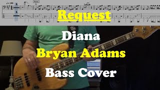 Diana  Bryan Adams  Bass Cover  Request [upl. by Tammy]