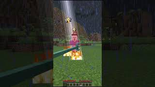 Trident 🔱 enchantment test minecraft shorts [upl. by Nnave]