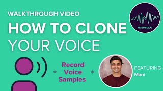 How To Clone Your Voice  Record Voice Samples InApp [upl. by Sachiko]