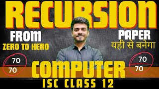 Recursion  ISC Computer Science  Class 12  Boards 2024  Hritik Raj  Maaheshwari classes [upl. by Ardnosal]