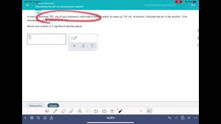 ALEKS Calculating the pH of a strong base solution [upl. by Anialed554]
