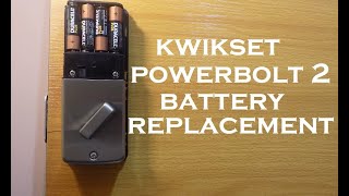 Kwikset Powerbolt 2 Battery Replacement [upl. by Ellett]