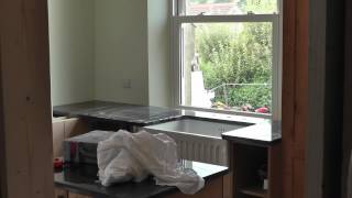 Kitchen Renovation 140  Fitting Granite Worktops [upl. by Nymassej]