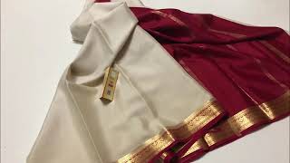 New arrival pure mysore silk saree collections with pricepure mysore silk crepe sarees with blouse [upl. by Flita]