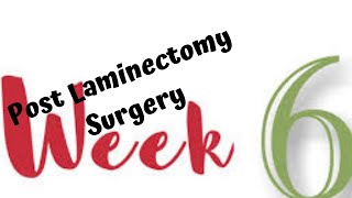 Laminectomy Surgery and Recovery 6 weeks post op [upl. by Anowahs169]