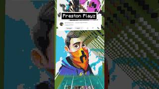 Minecraft Satisfying Preston Playz Pixel Sand Art Fall shorts minecraft asmr [upl. by Latimer364]