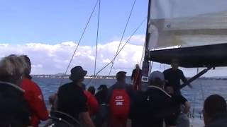 Americas Cup GBR Challange onboard Gybe IACC [upl. by Burrton]