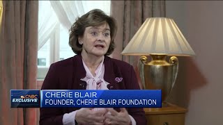 Lack of female access to capital a huge issue Cherie Blair says [upl. by Femi601]