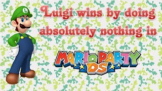 Mario Party DS  Luigi wins by doing absolutely nothing [upl. by Zenger]