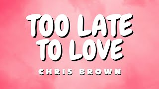 Chris Brown  Too Late to Love2024 [upl. by Nyletak]