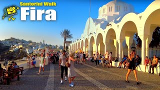 Fira Santorini  Greece Evening Walk 4K  Santorini Greece Nightlife 2024 [upl. by Channa]