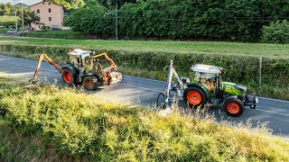 🌿Manutenzione stradale 🚜  Fendt 313 amp 210  Agromeccanica Santanello [upl. by Drawe]